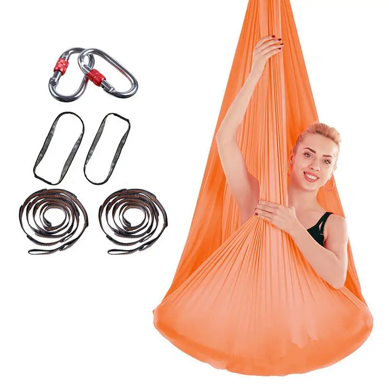 Тянущийся подвесной гамак для аэройоги удлиненный карабин домашний Шелковый