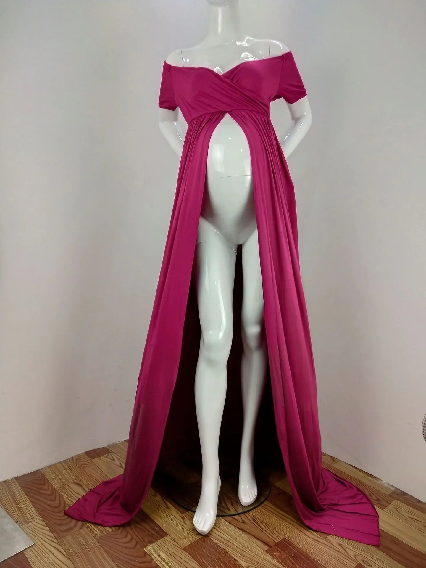 Новинка Платье для беременных женщин с разрезом спереди длинное платье