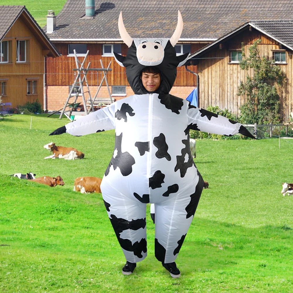 Надувной костюм для взрослых Happy Cow Clown реквизит костюмированной вечеринки на
