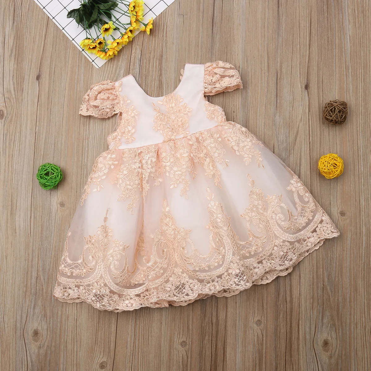 Baby Girls Embroidered Dress Large Bowknot Princess Bridesmaid Party Formal Dresses New | Детская одежда и обувь