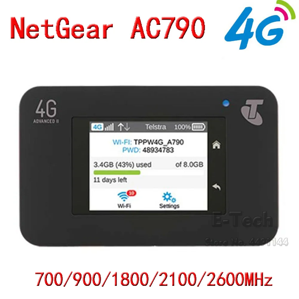 Разблокированный Netgear Aircard 790s (AC790S) 300 Мбит/с Cat 6 4G Мобильный Hotspot Wifi роутер