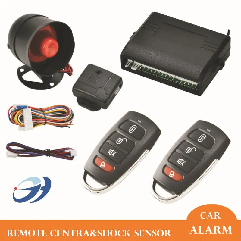 

Car Security System Alarm Immobiliser Central Locking + Shock Sensor+2 Remote