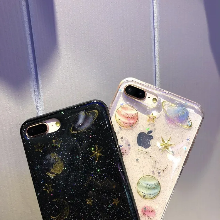 Мода для iPhone 8 жидкости Жесткий ПК ясно телефон оболочки 6 S 7 Plus X чехлы мобильного