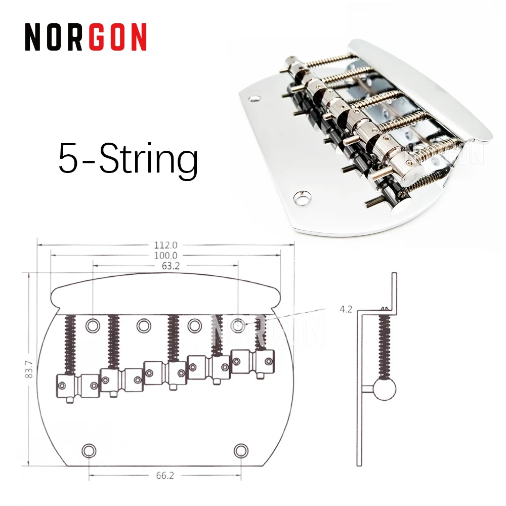Norgon 4-String/5-String электрический бас гитара мост джаз хром части и аксессуары седло