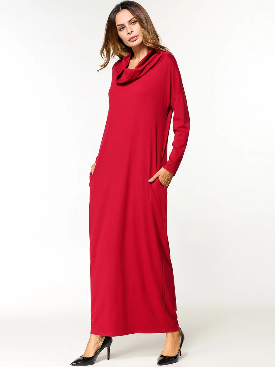 Повседневное мусульманское длинное платье для девочки abaya длинные халаты рукав