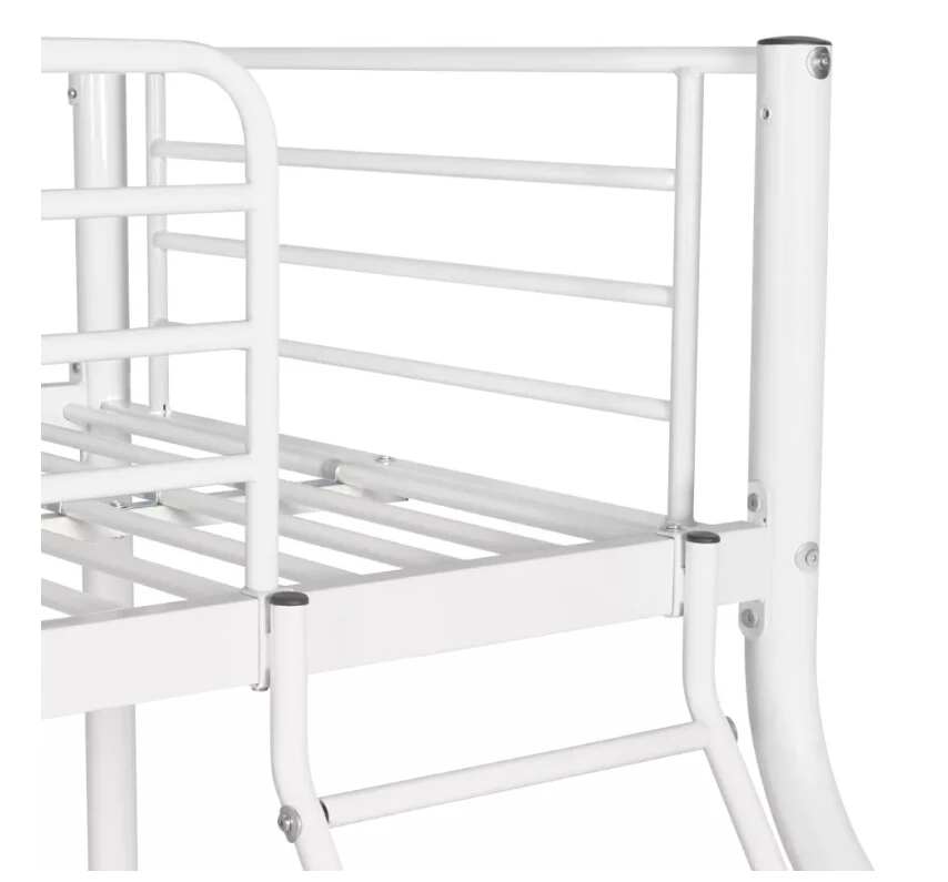 VidaXL рама каркас кровати для детей 200x140/200x90 см металлическая белая