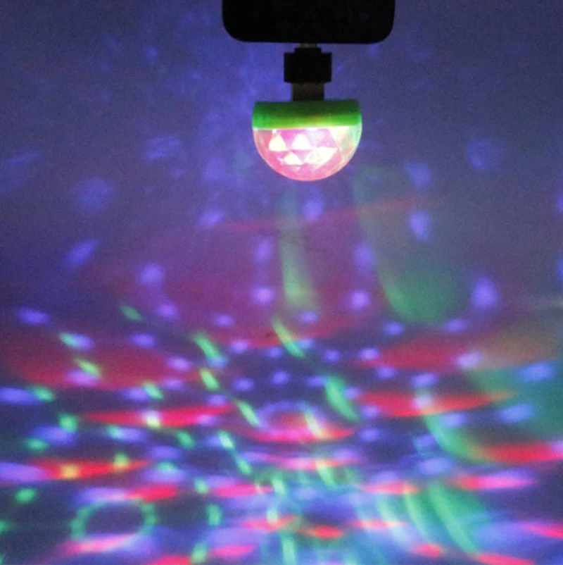 Автомобильный светодиодный декоративный светильник мини RGB атмосферный авто