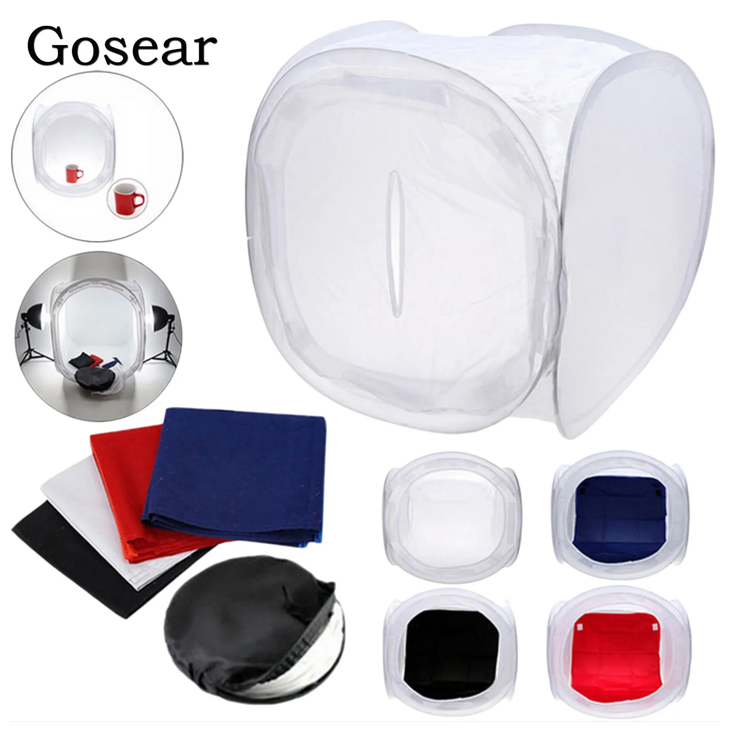 Складной софтбокс Gosear 60x60 см тент для студийной фотосъемки с рассеисветильник 4
