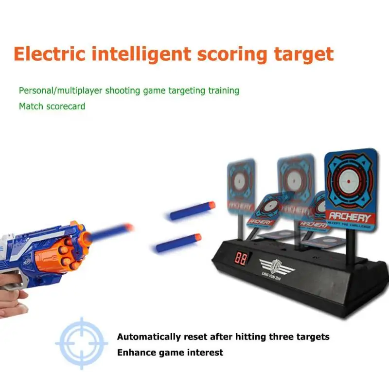 Электрическая игрушка для стрельбы высокоточная Nerf с подсветкой и автосбросом |