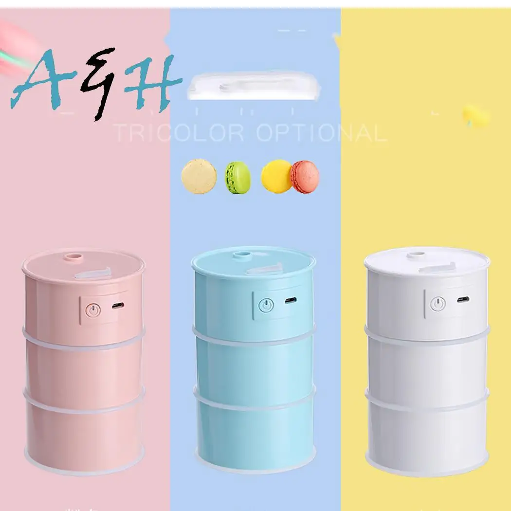 3 in 1 175ML USB Air Humidifier Ultrasonic Cool-Mist Drum Mini With LED Light Fan | Бытовая техника