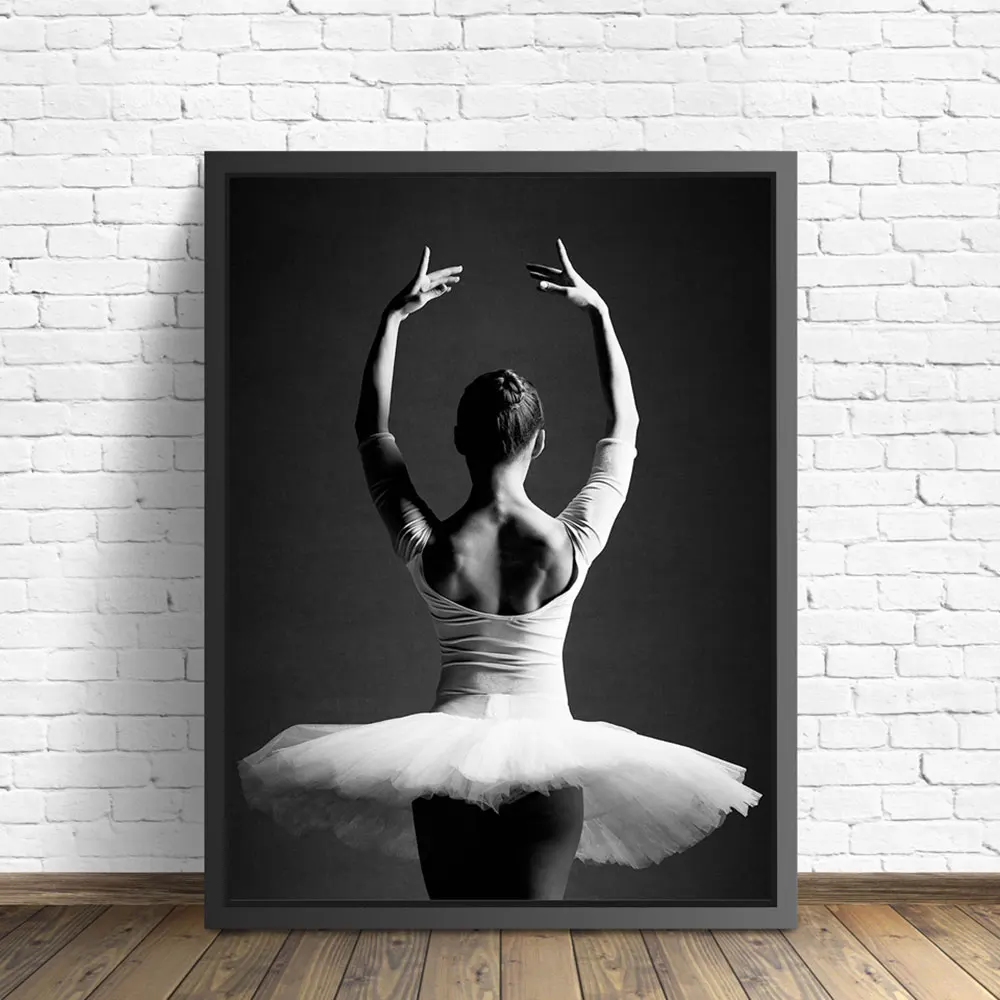 

Ballet Dancing Girl Canvas Painting Poster Black White Art Print Nordic Decoration Picture for Living Room Decor