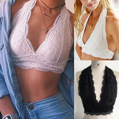 2018 сексуальные женщины v-образным вырезом Sheer Кружева e Бикини Топ Bralette Unpadded