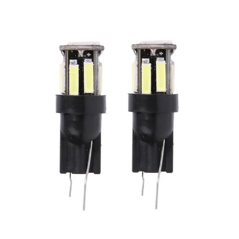 1 пара DC 12V Автомобильные светодиодные лампы T10 7020 10SMD клиновидная лампа для чтения
