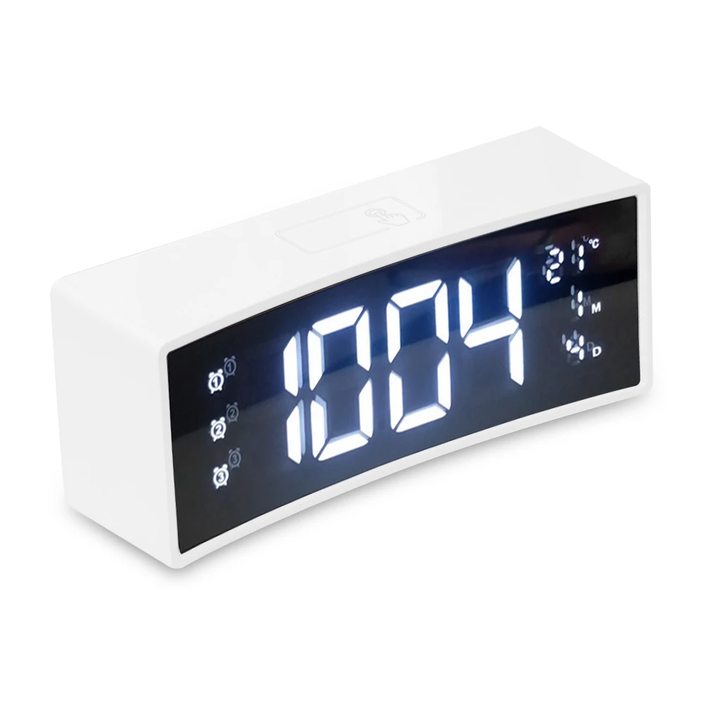 3D будильник изогнутая поверхность экран плавающий светодиодный дисплей умный
