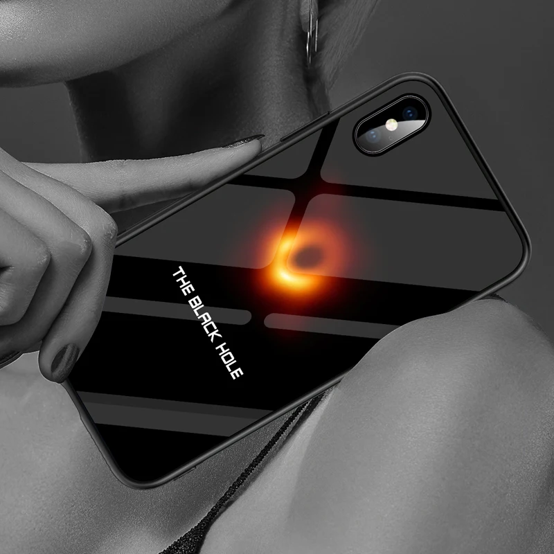 Caseier чехол для телефона iPhone XR XS MAX X Черная дыра 7 8 6 S Plus 5 5S SE черная с крышкой| |