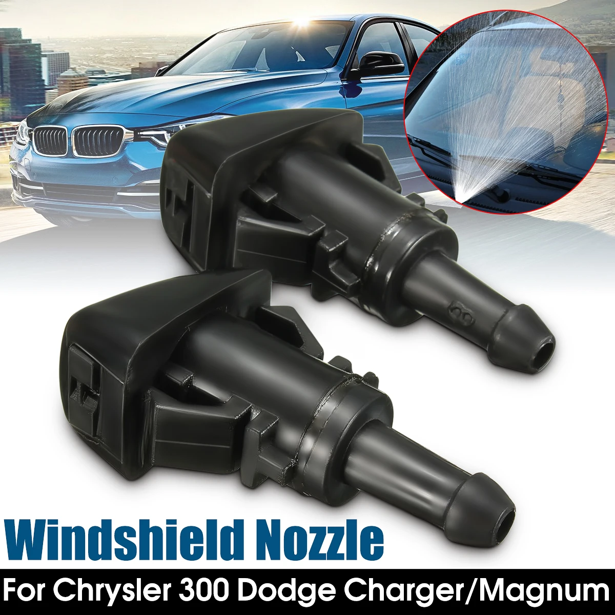 2 шт. сопла для омывателя лобового стекла Chrysler 300 Dodge/ Magnum|washer nozzle|windshield wiperdodge wiper |