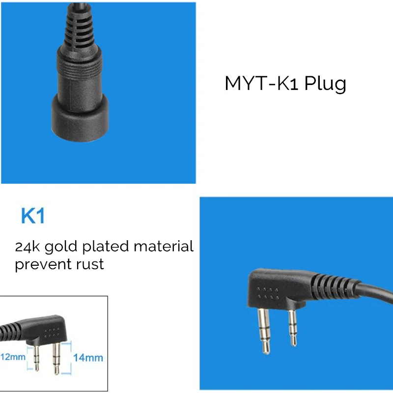 CLAITE MYT K1/M1/S1/Y4/Y5 24K позолоченные конверсионные вилки для авиационных наушников