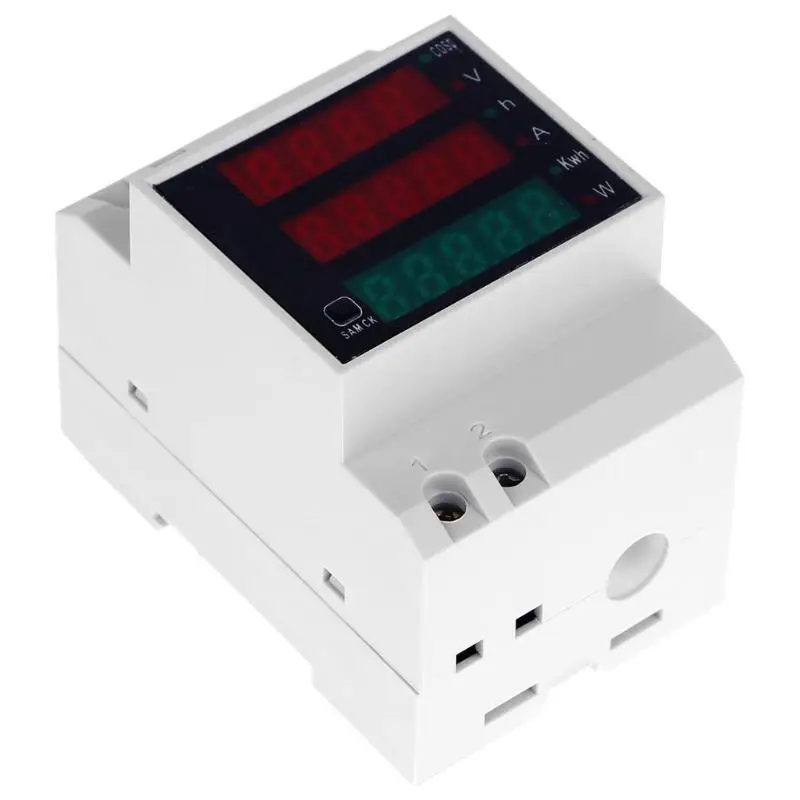 AC 80 300 В 0 100A din рейка Цифровой мультиметр напряжение тока счетчик