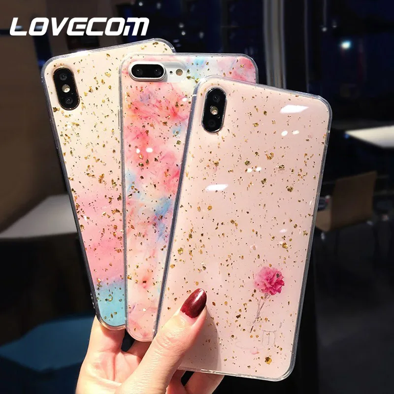 Чехлы LOVECOM с градиентным цветным мрамором для iPhone 11 Pro Max XS XR X 6 6S 7 8 Plus мягкая задняя