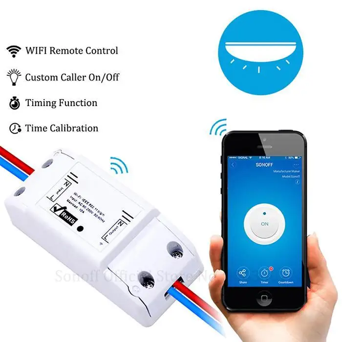 Sonoff 10A Wifi умный переключатель дистанционный беспроводной светильник с таймером