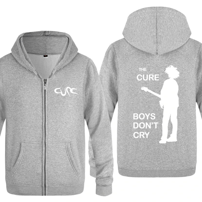 Мужские флисовые толстовки на молнии с капюшоном Don't CRY-The Cure 2018 | Мужская одежда