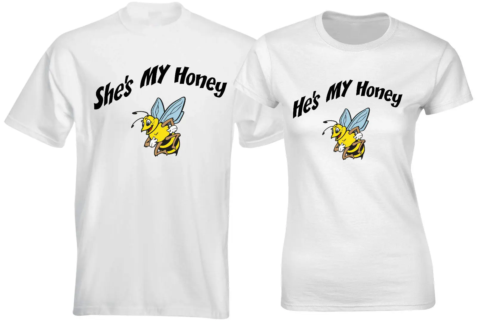 He She My honey Bees Романтическая Свадебная пара одинаковые футболки для жены и | Мужская
