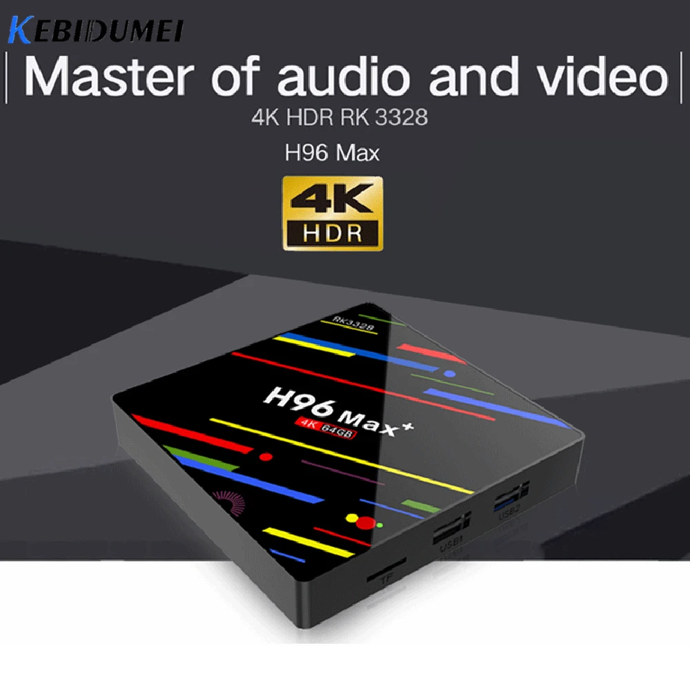 ТВ приставка KEBIDUMEI H96 MAX Plus 2 4G/5G WIFI 4G/2G ram 64GB/32GB/16GB USB3.0 H.265 4K RK3328 для Smart TV|ТВ-приставки