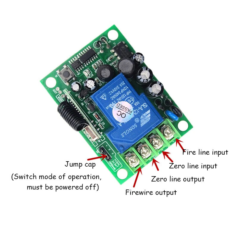 Беспроводной переключатель дистанционного управления AC 220V 110V 85 265V 30A реле выход