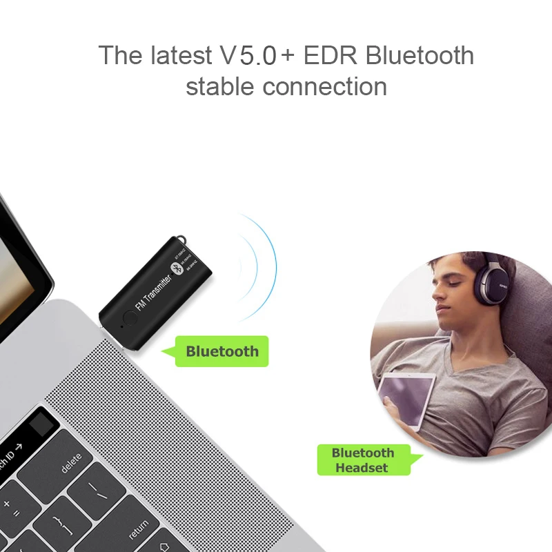 Приемник Bluetooth 2 в 1 FM-передатчик V5.0 2.1EDR беспроводной аудиоприемник с разъемом usb 3 5