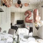 1 шт. 40 ''розовое золото номер воздушный шарик из алюминиевой фольги воздушные шары с гелием на день рождения Свадебная вечеринка Декор праздник надувной воздушный следа