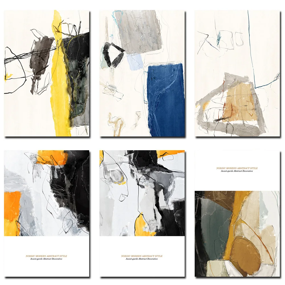1 * скандинавский отель клуб квартира абстрактная декоративная живопись домашний