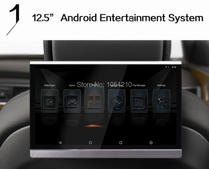 Ouchuangbo Android 9 0 Автомобильный подголовник монитор Поддержка 1080P видео 12 5 дюйма