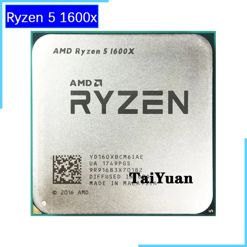 Процессор AMD Ryzen 5 1600X R5 YD160XBCM6IAE 6 ядерный 12 поточный процессор 95 Вт L3 = 16 Мб разъем