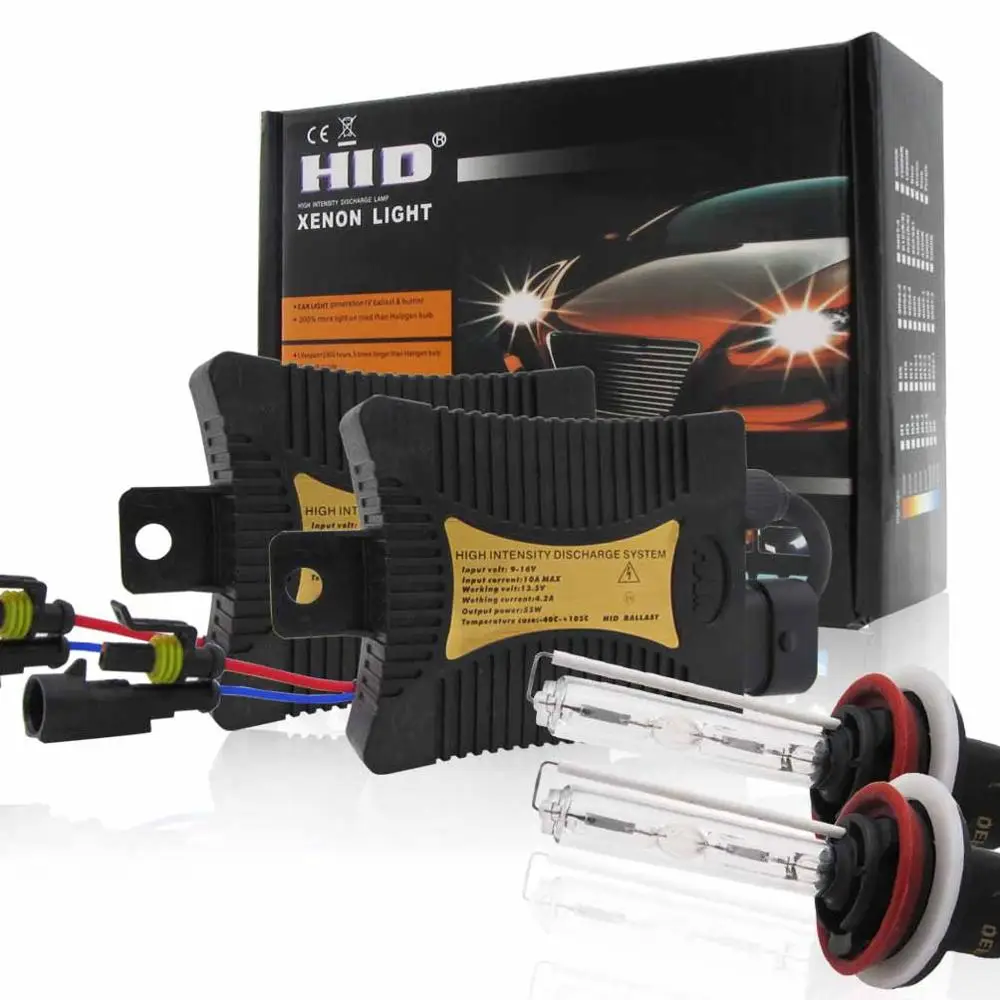 HID Xenon 55 Вт фар преобразования 35 Вт/55 W 12 V H1/H3/H4/H7/H11/9005 4300 K 5000 6000 8000 KHID тонкий балласт