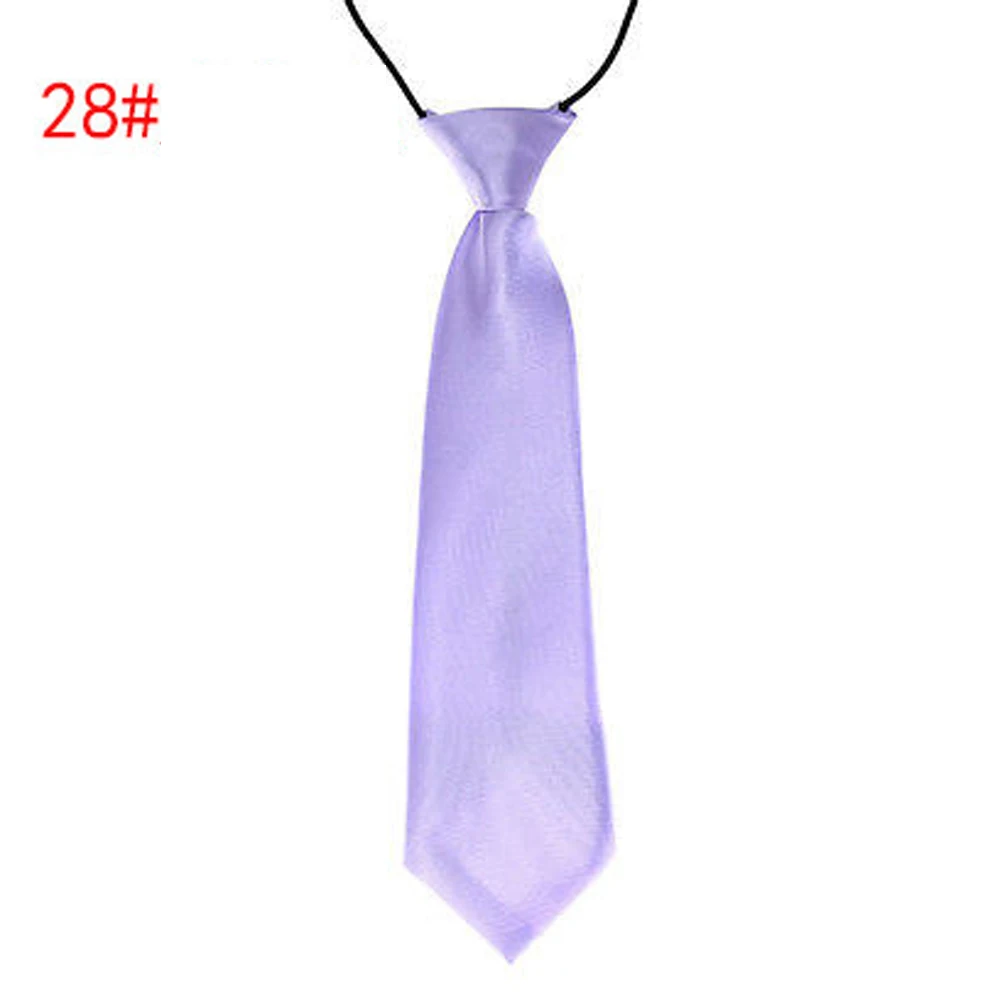 

38 Colors Neck Tie Easy To wear For Children Boys Students Wedding Rope Tie School Girls Necktie Elastic Solid Color Satin Tie