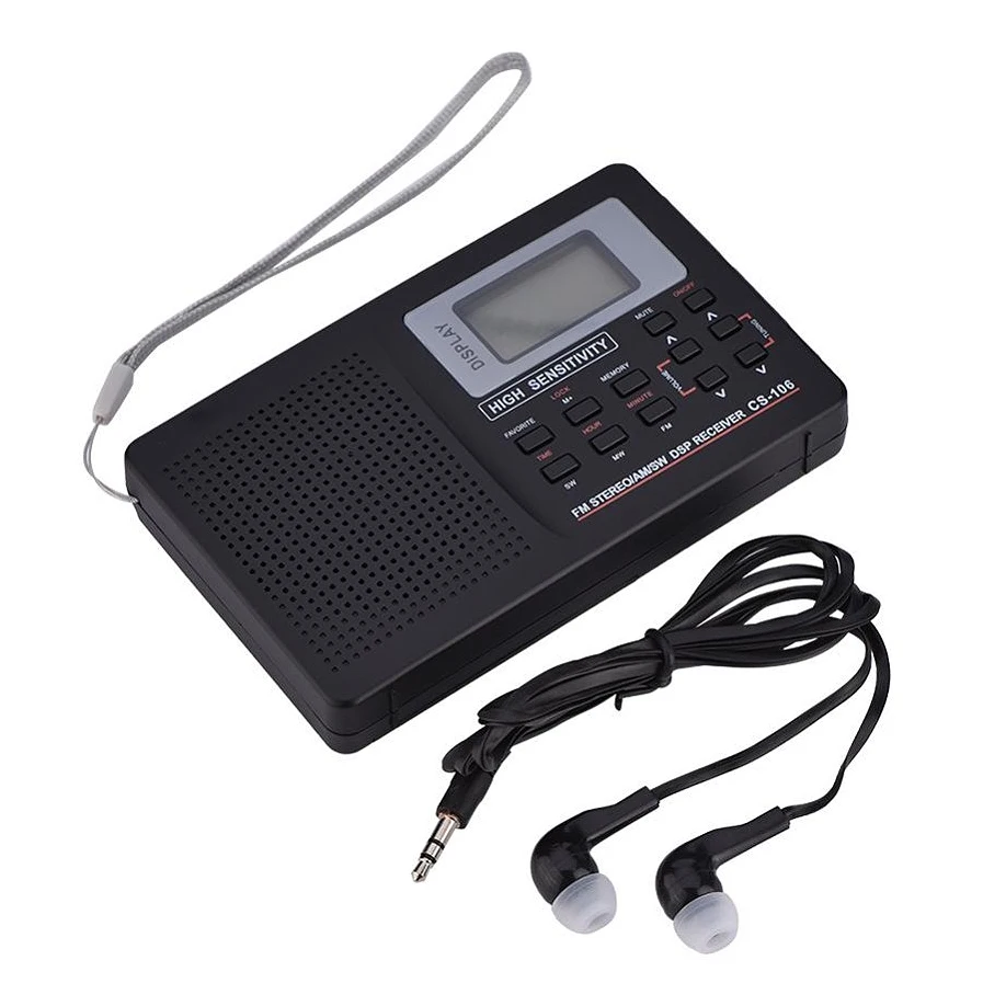 Мини Fm радио портативный Радиоприемник Поддержка Fm/Am/Sw/Lw/Tv звук Полная частота