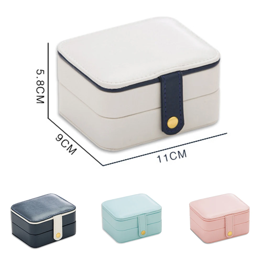 

New Portable Jewelry Box Travel Earring Necklace Bracelet Ring Storage Container Case Container