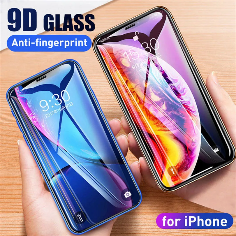 Закаленное стекло 9D для iPhone 6 6S 7 Plus полноэкранная защитная пленка из алюминиевого