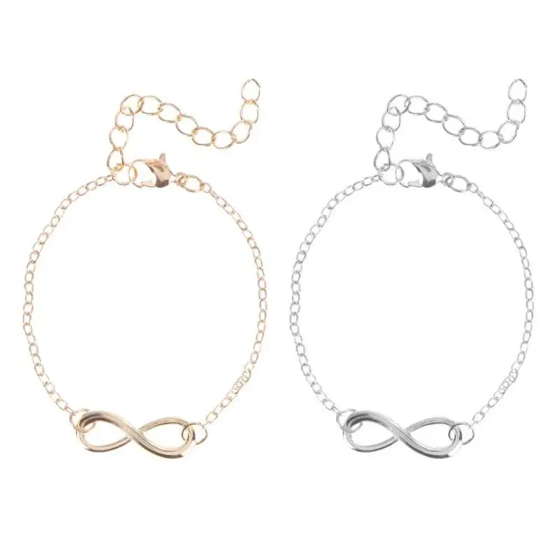Модные Винтажные 8 браслет Бесконечность для женщин Подарочные браслеты простые
