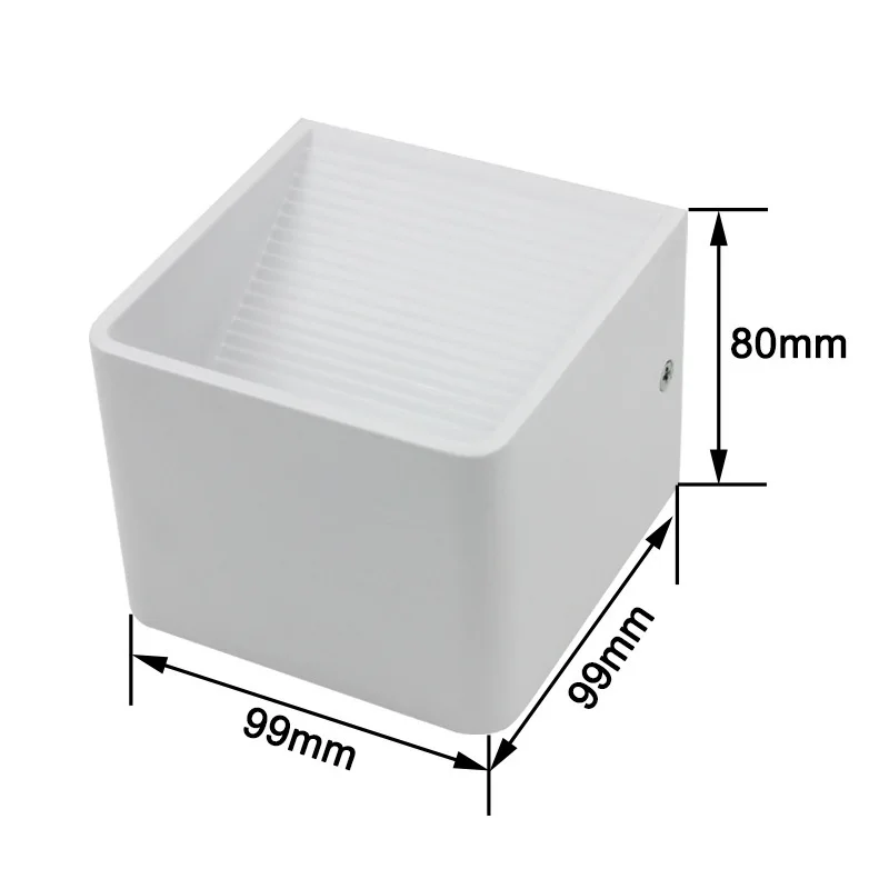 

Led Square Aluminum Wall Lamp Bedroom Bedside Lamp Modern Concise Indoor Led Wall Lamp Hotel Decoration Lampblack / White