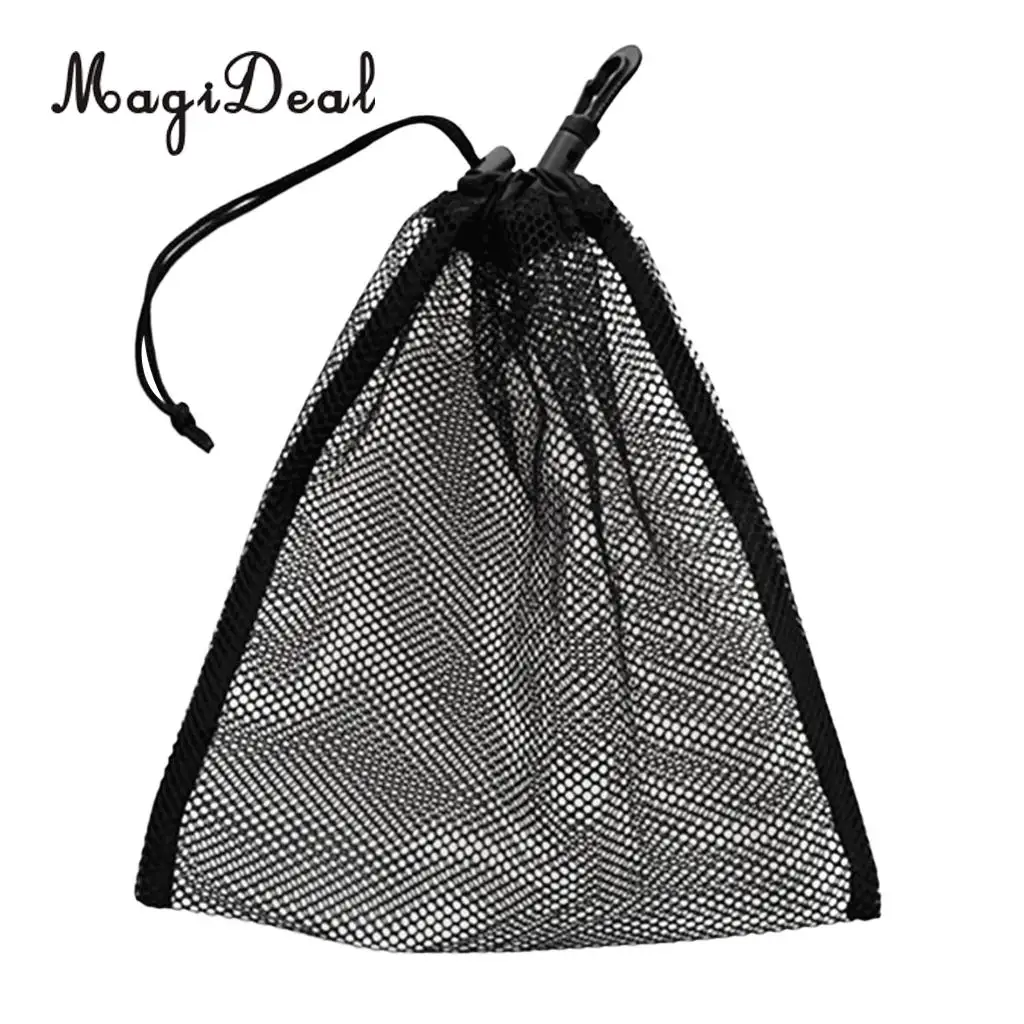 Durable Snorkeling Diving Mesh Nets Bag Pouch Kayak Boat Golf Tennis 30 Ball Carrying Holder Storage Clip On Caddy 20x24cm | Спорт и