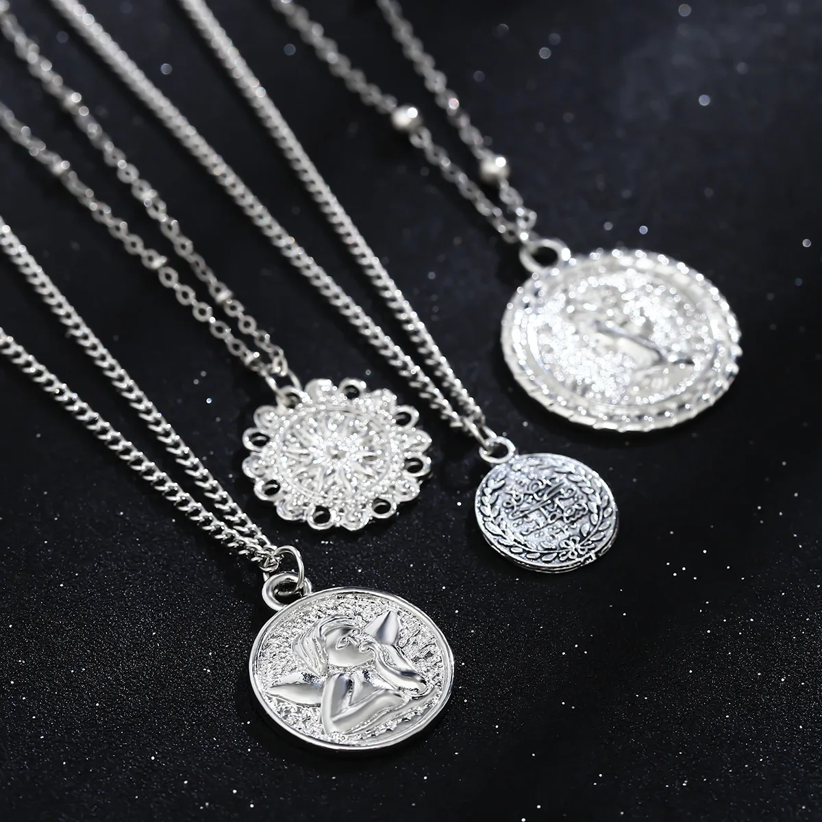 GEREIT 2019 винтажное модное ожерелье золотистого и серебряного цвета многослойное с