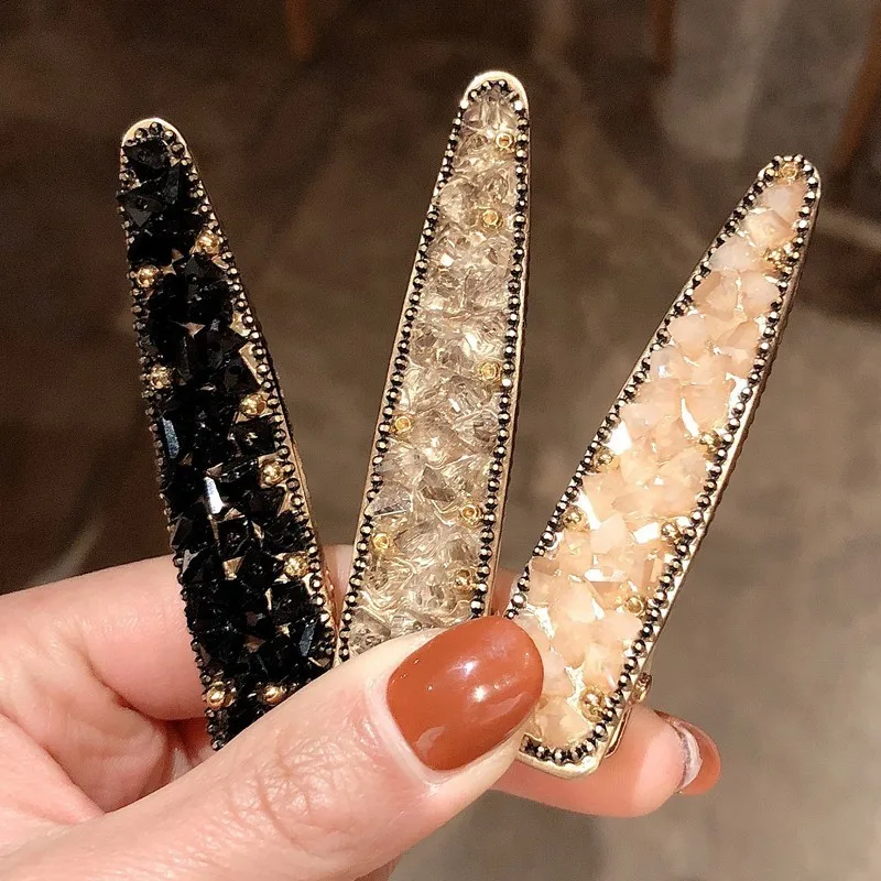 Модные Роскошные крошечные заколки с кристаллами для женщин волос в форме капли