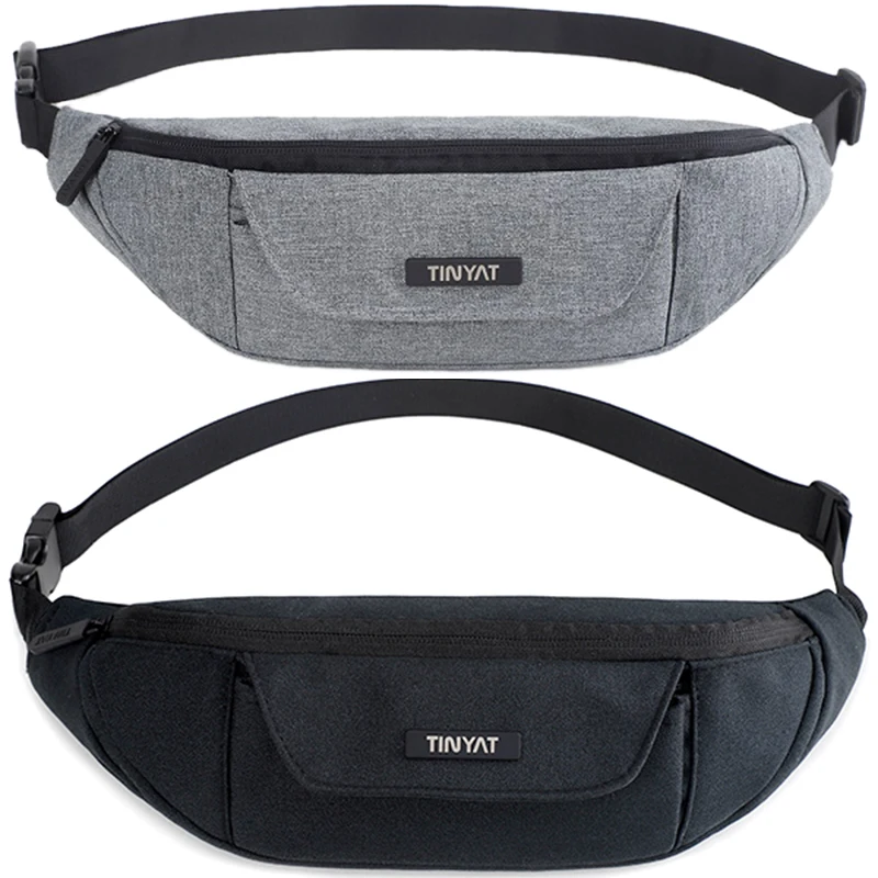 Tinyat Мужская поясная сумка функциональная Повседневная на ремне для телефона