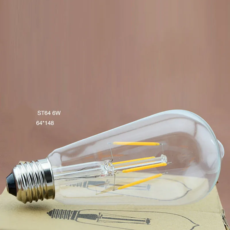 2 W-8 W Edison ST64 E27 винтажный Ретро винт светодиодный лампочка накаливания | Дом и сад