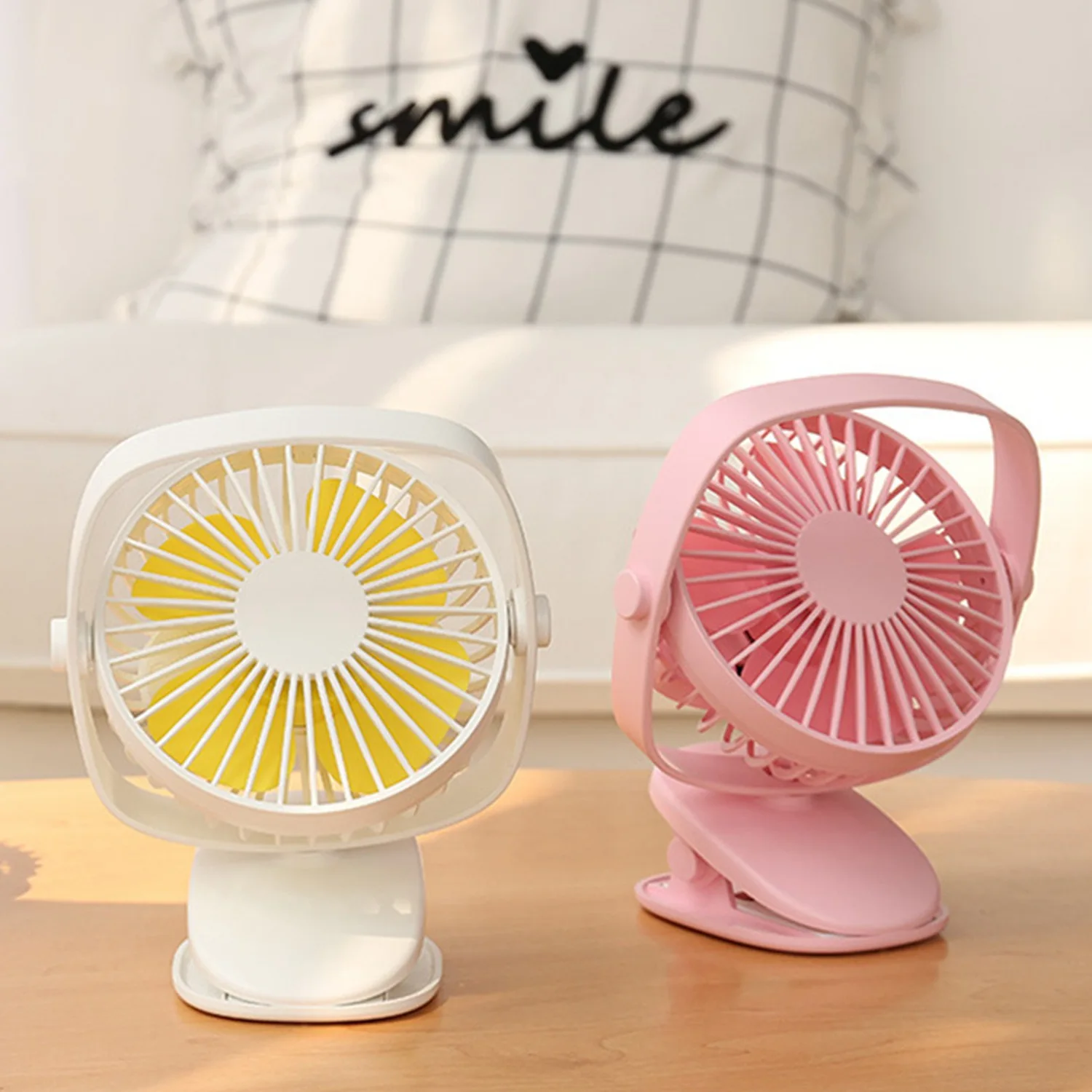 New Mini Usb Rechargeable Air Cooling Fan Clip Desk Dual Use Home Student Dormitory Bedside Portable Desktop Office | Бытовая техника