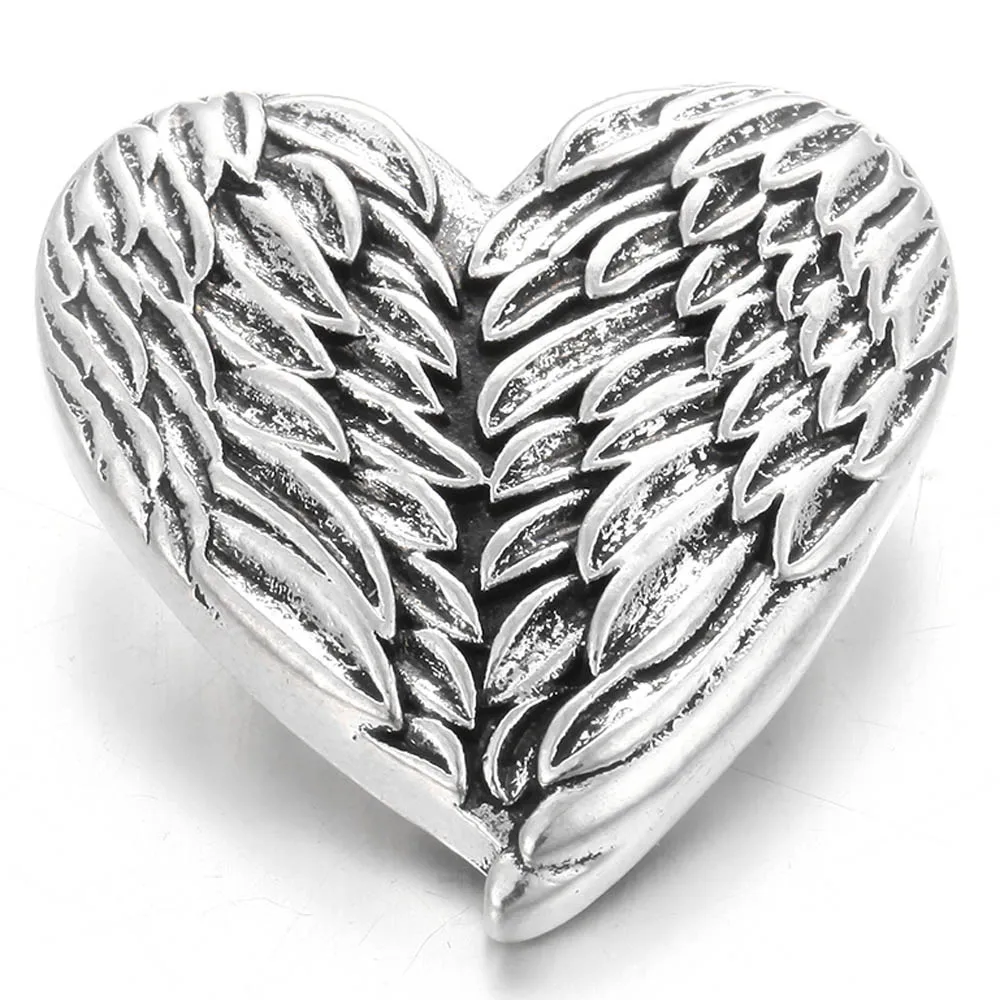 6pcs/lot New Snap Jewelry 18mm Buttons Angle Wings Fit Bracelets Bangle Button | Украшения и аксессуары