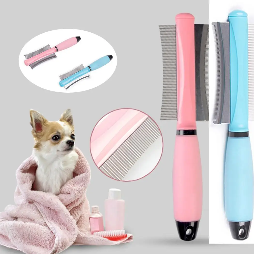 Двусторонняя Pet Расческа Щетка для волос все сезоны собака кошка повседневное