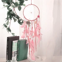 pink pearl dreamcatcher fashion gift india handmade wind chimes hanging pendant dream catcher home wall art decorations