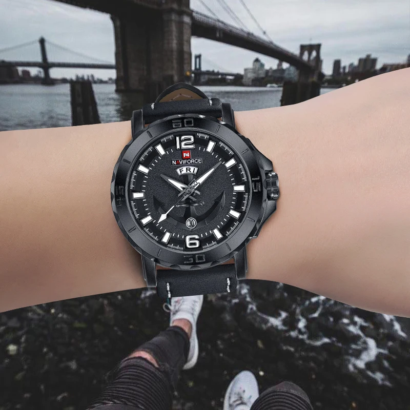 Часы наручные NAVIFORCE мужские креативные Роскошные спортивные модные